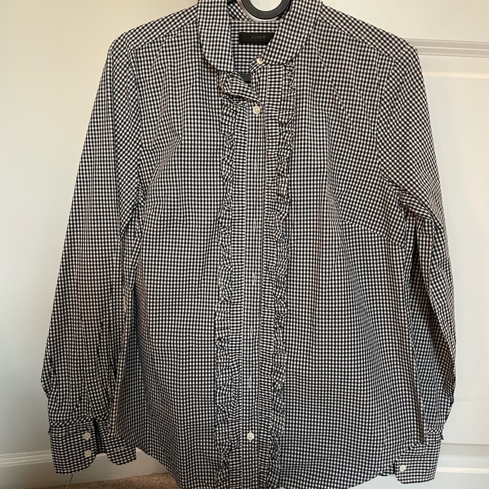 Black and White Gingham Blouse